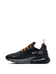 Nike Black/Gold Air Max 270 Youth Trainers - Image 2 of 10