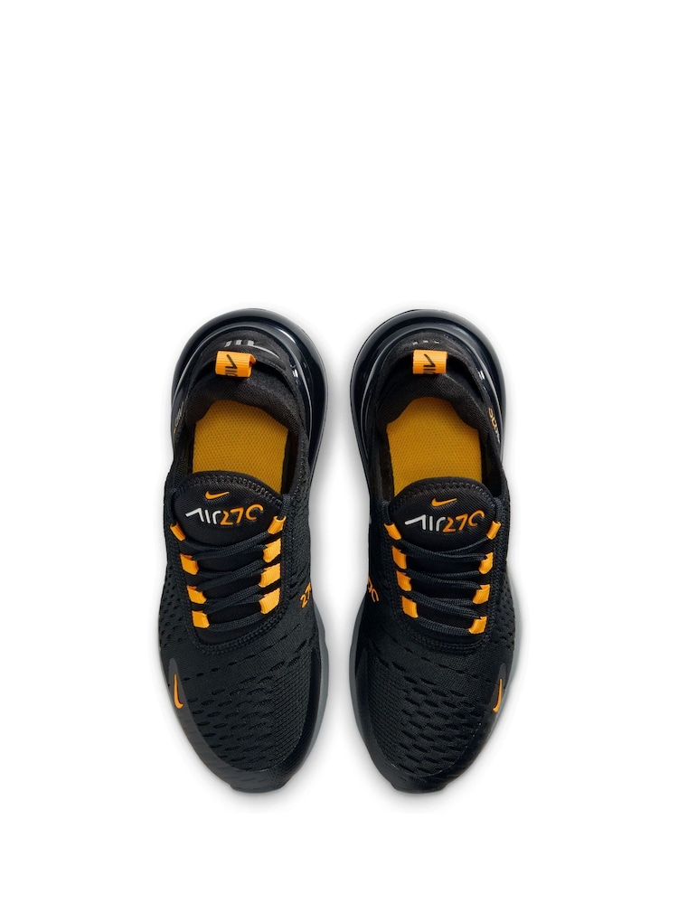 Nike Black/Gold Air Max 270 Youth Trainers - Image 6 of 10
