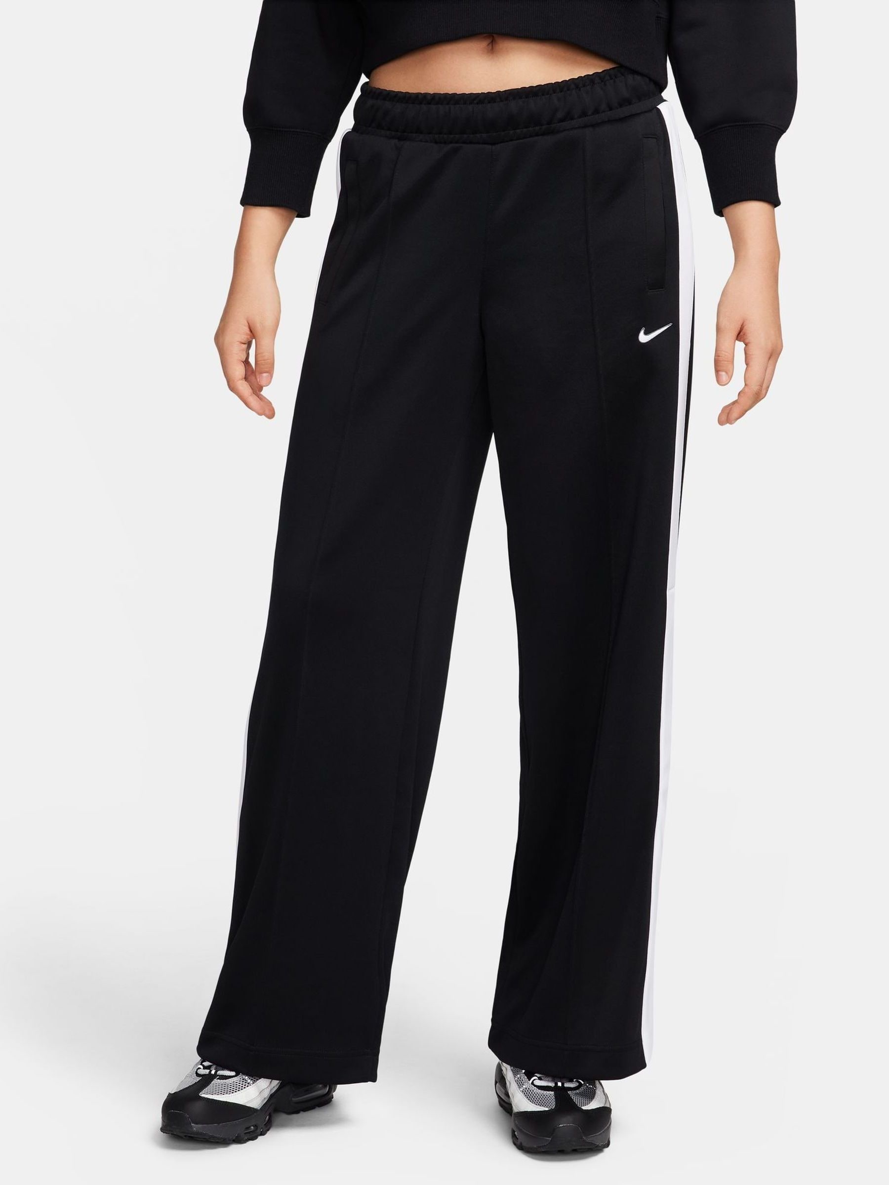 Nike joggers with stripe hotsell