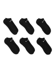 Nike Black Everyday Cushioned Training No Show Socks 6 Pack - Image 3 of 4