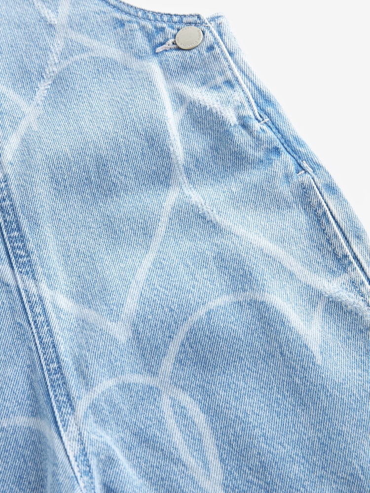 Mid Blue Denim Heart Dungaree (3-16yrs) - Image 6 of 6