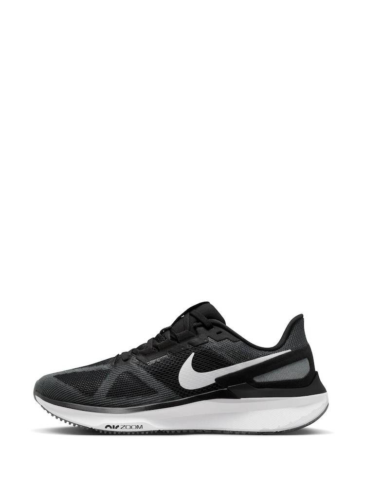 Nike Black/White Structure 25 Road Running Trainers - Image 2 of 11
