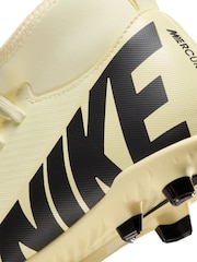 Nike Yellow Kids Mercurial Superfly 9 Club Firm Ground Football Boots - Image 12 of 12