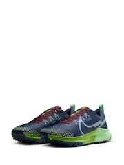 Nike Navy React Pegasus Trail 4 Running Trainers - Image 5 of 13