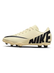 Nike Jr. Yellow Kids Mercurial Vapor 15 Club Firm Ground Football Boots - Image 2 of 12