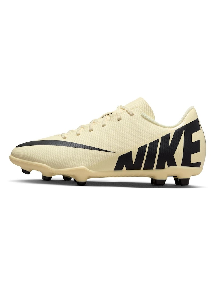 Nike Jr. Yellow Kids Mercurial Vapor 15 Club Firm Ground Football Boots - Image 2 of 12