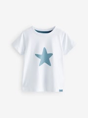 Blue Short Sleeves Textured 100% Cotton Shirt and Shorts Set (3mths-12yrs) - Image 7 of 9