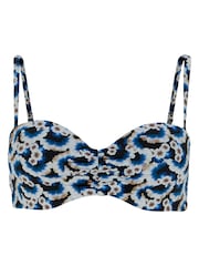 Mint Velvet Black Floral Bandeau Wired Bikini Top - Image 4 of 5