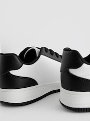 White/ Black Lace-Up Trainers - Image 8 of 8