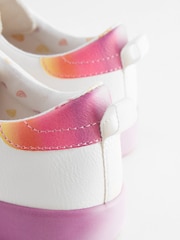 Pink/White Multi Wide Fit (G) Star Lace-Up Trainers - Image 3 of 7