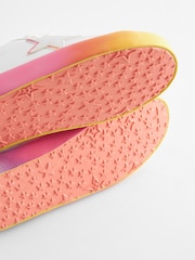 Pink/White Multi Wide Fit (G) Star Lace-Up Trainers - Image 4 of 7