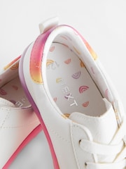 Pink/White Multi Wide Fit (G) Star Lace-Up Trainers - Image 7 of 7