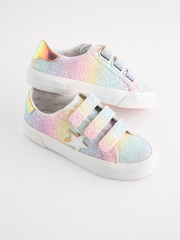 Rainbow Glitter Touch Fastening Trainers - Image 1 of 6