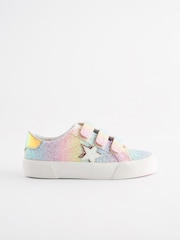 Rainbow Glitter Touch Fastening Trainers - Image 3 of 6