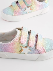 Rainbow Glitter Touch Fastening Trainers - Image 4 of 6