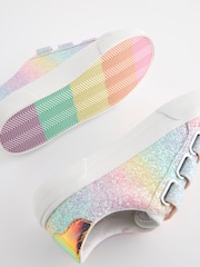 Rainbow Glitter Touch Fastening Trainers - Image 6 of 6