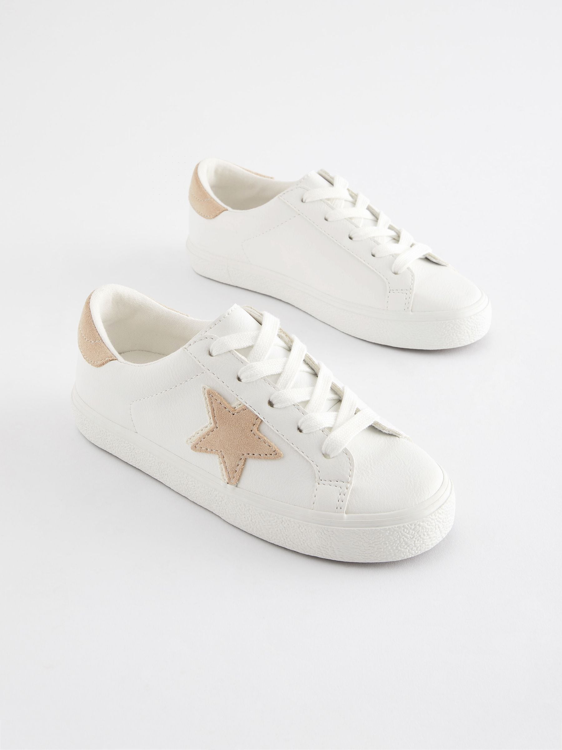 White sneakers with gold stars store