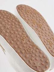 White Neutral Star Lace-Up Trainers - Image 4 of 5