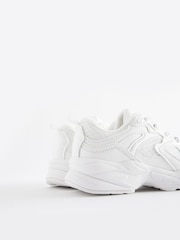 White Chunky Lace Up Trainers - Image 7 of 8