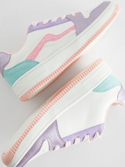Purple Metallic Lace-Up Trainers - Image 3 of 5