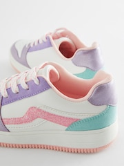 Purple Metallic Lace-Up Trainers - Image 5 of 5