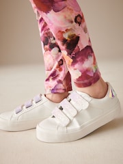 White Glitter Touch Fastening Trainers - Image 3 of 7