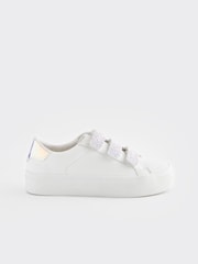 White Glitter Touch Fastening Trainers - Image 5 of 7