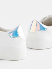 White Glitter Touch Fastening Trainers - Image 7 of 7