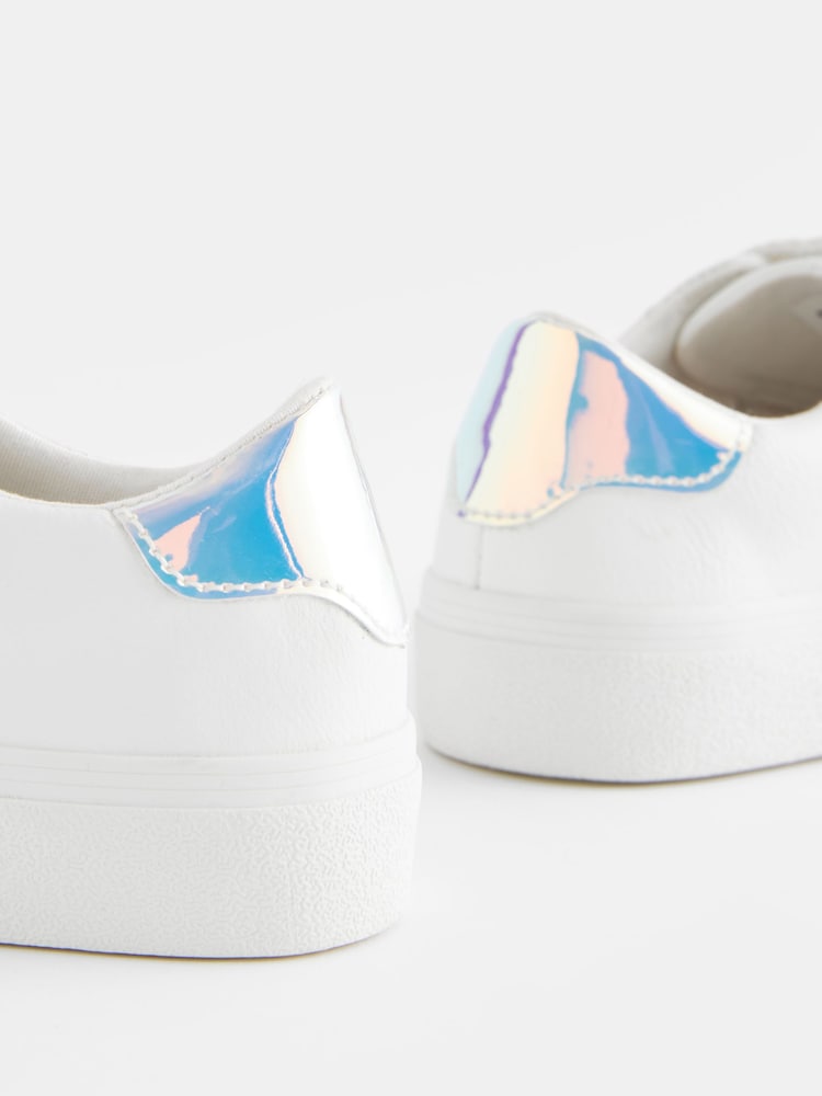 White Glitter Touch Fastening Trainers - Image 7 of 7