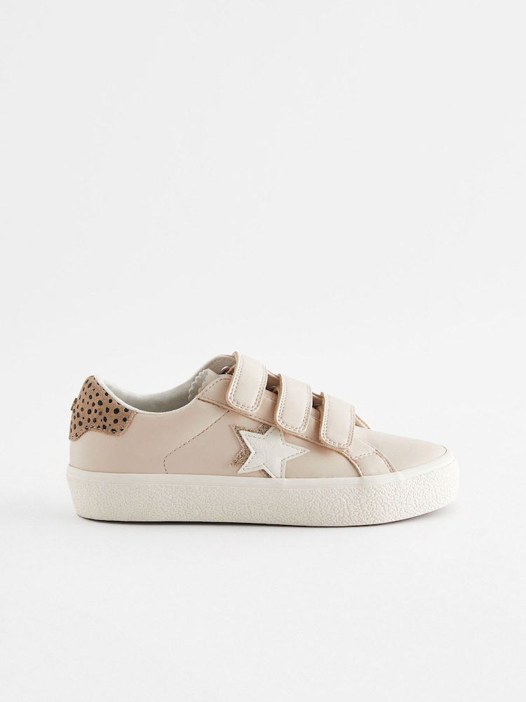 Neutral Brown Standard Fit (F) Touch Fastening Trainers - Image 2 of 5