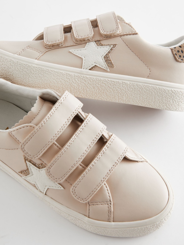 Neutral Brown Standard Fit (F) Touch Fastening Trainers - Image 3 of 5