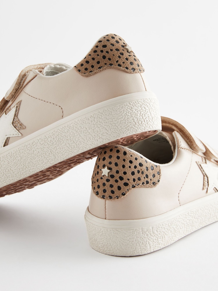 Neutral Brown Standard Fit (F) Touch Fastening Trainers - Image 4 of 5