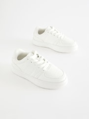 White Chunky Lace-Up Trainers - Image 1 of 9