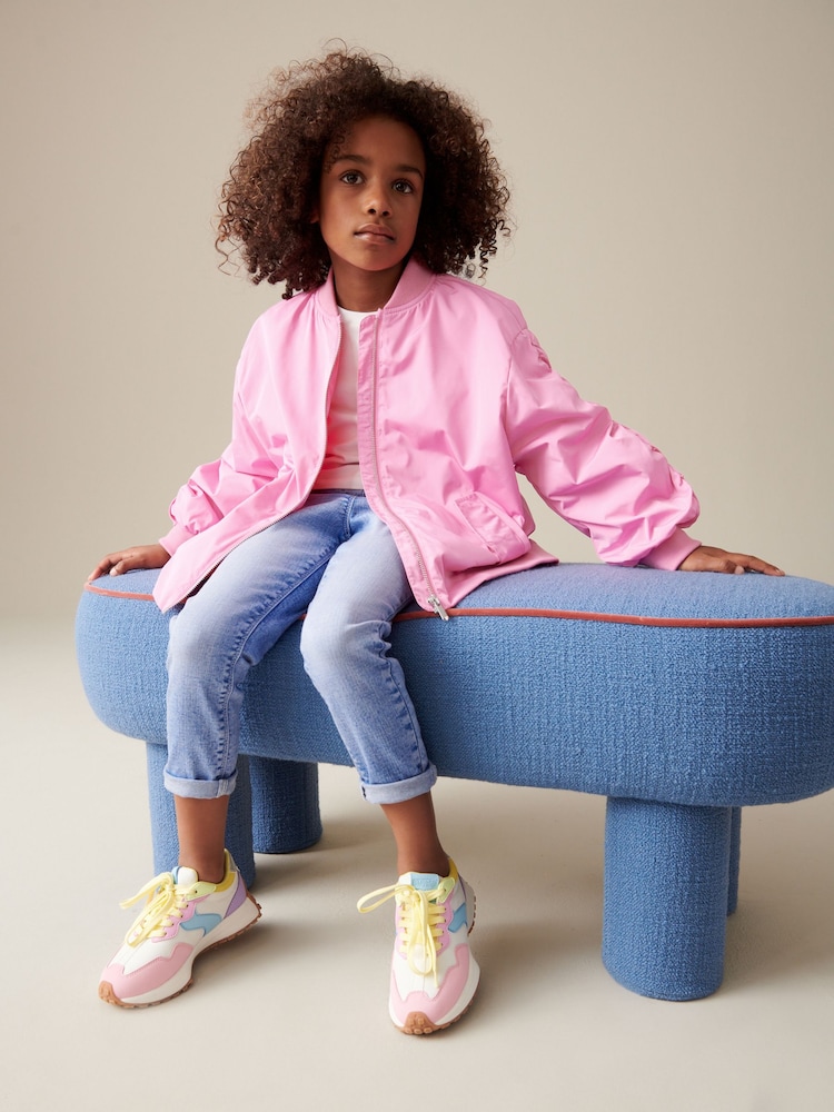 Rainbow Pastel Lace-Up Chunky Trainers - Image 2 of 9