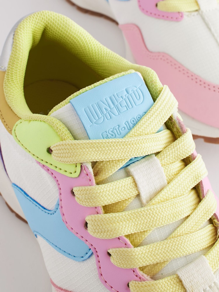 Rainbow Pastel Lace-Up Chunky Trainers - Image 7 of 9