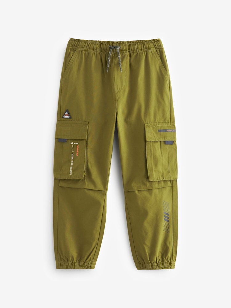 Olive Green Cargo Trousers (3-16yrs) - Image 1 of 1