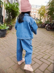 Mid Blue Denim 100% Cotton Shirt And Trousers Set (3mths-7yrs) - Image 3 of 7