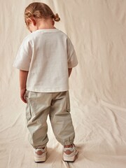 Sage Green Cargo Trousers and T-Shirt Set (3mths-7yrs) - Image 3 of 7