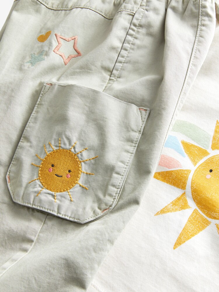 Sage Green Cargo Trousers and T-Shirt Set (3mths-7yrs) - Image 7 of 7