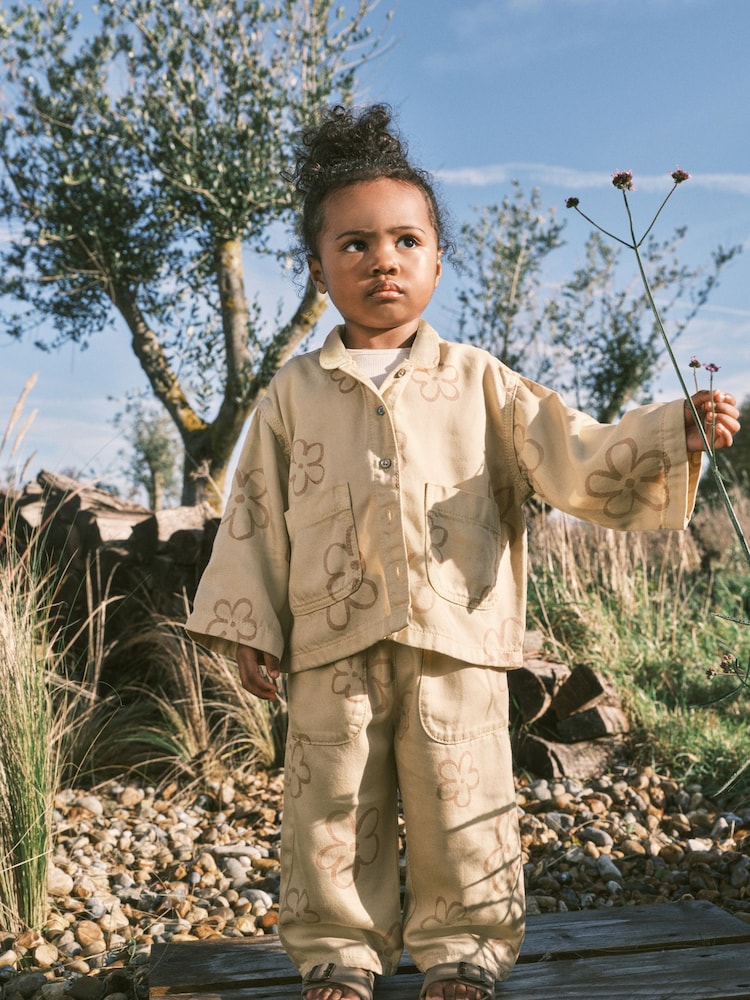 Stone Natural Shirt And Trousers Set (3mths-7yrs) - Image 1 of 10
