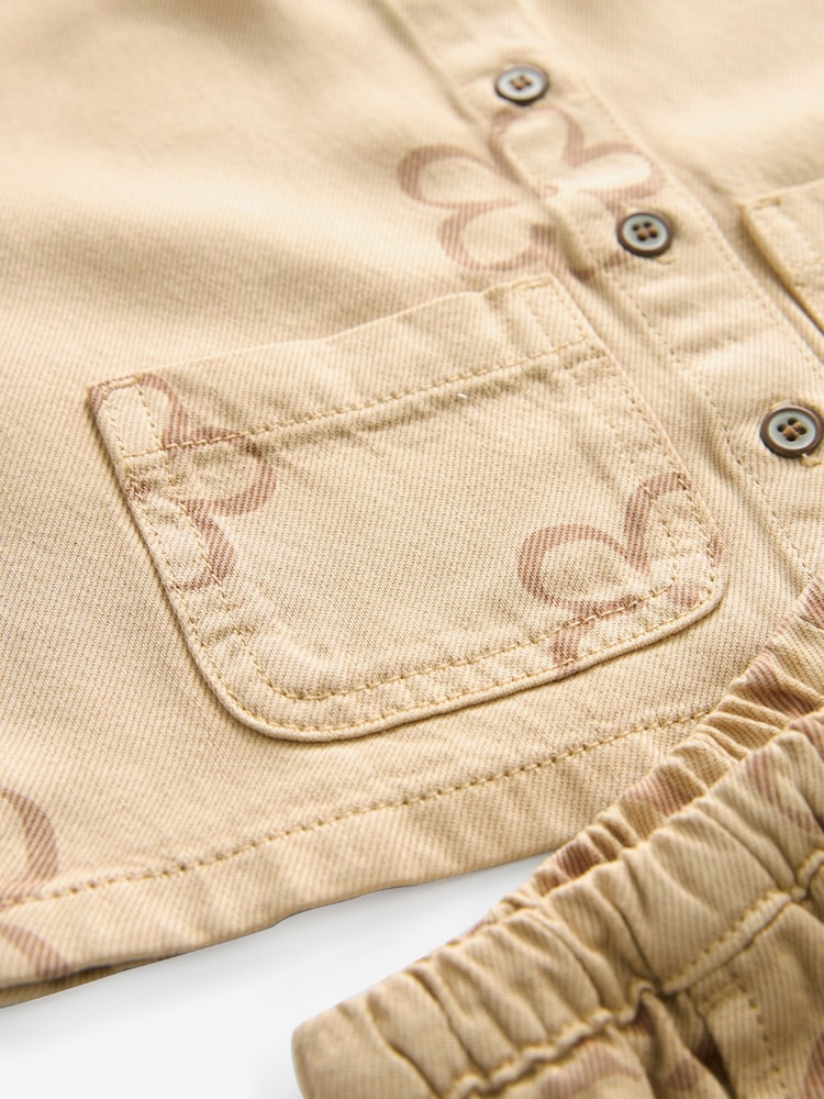 Stone Natural Shirt And Trousers Set (3mths-7yrs) - Image 10 of 10