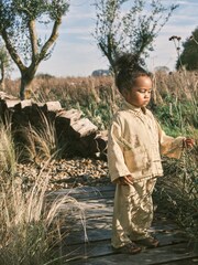 Stone Natural Shirt And Trousers Set (3mths-7yrs) - Image 4 of 10