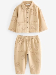 Stone Natural Shirt And Trousers Set (3mths-7yrs) - Image 8 of 10