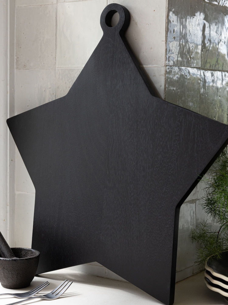 Rockett St George Black Wood Large Serve Board Star - Image 1 of 6
