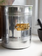 Rockett St George Silver Vintage Coffee Tin Storage Jar - Image 5 of 6