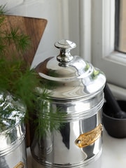 Rockett St George Silver Vintage Sugar Tin Storage Jar - Image 2 of 8