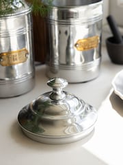 Rockett St George Silver Vintage Sugar Tin Storage Jar - Image 4 of 8