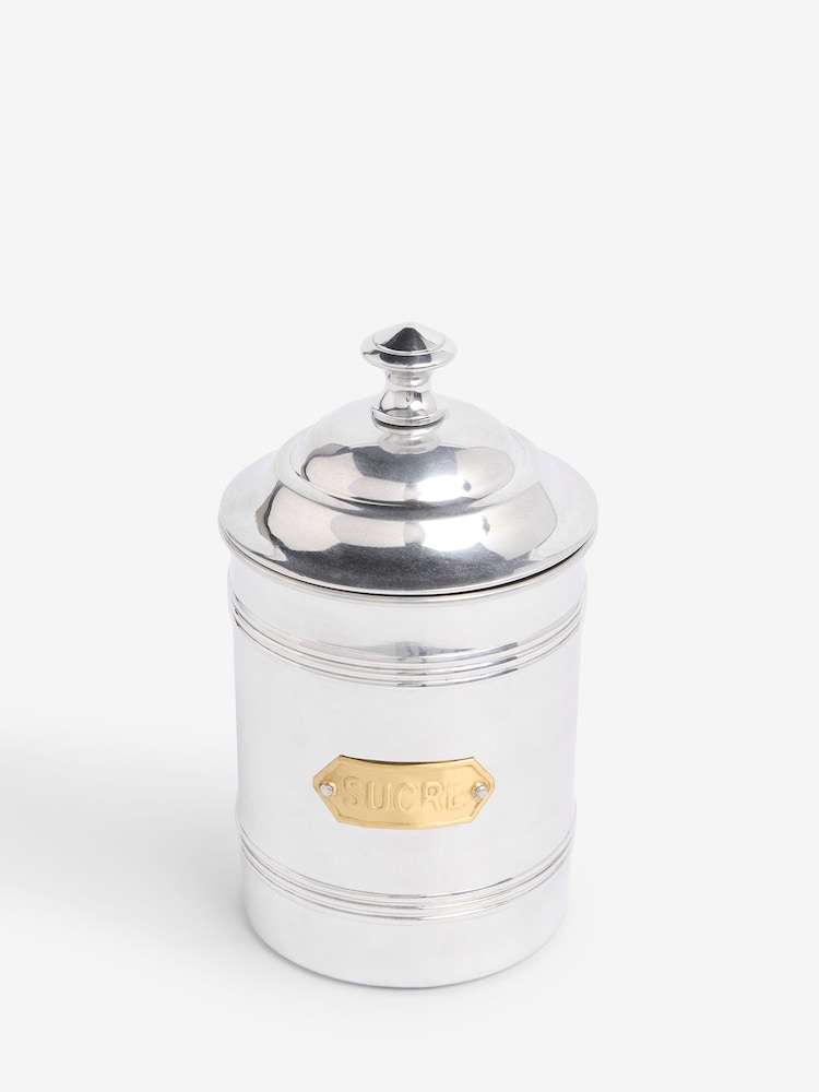 Rockett St George Silver Vintage Sugar Tin Storage Jar - Image 8 of 8