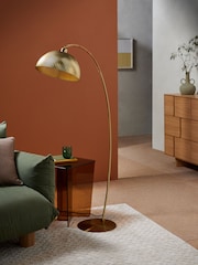 MADE.COM Brass Shell Floor Lamp - Image 1 of 5
