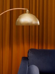 MADE.COM Brass Shell Floor Lamp - Image 2 of 5